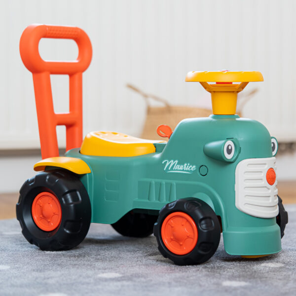 FALK Maurice Traktorek Jeździk Zielony Pchacz Odpychacz Schowek od 1 roku - 008