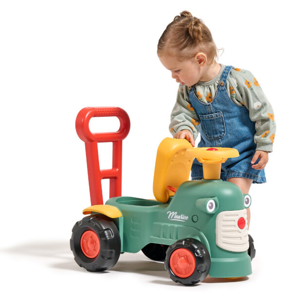 FALK Maurice Traktorek Jeździk Zielony Pchacz Odpychacz Schowek od 1 roku - 010