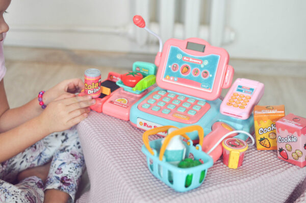 WOOPIE Kasa Sklepowa Dla Dzieci Skaner Waga Mikrofon + 24 Akc. - 003