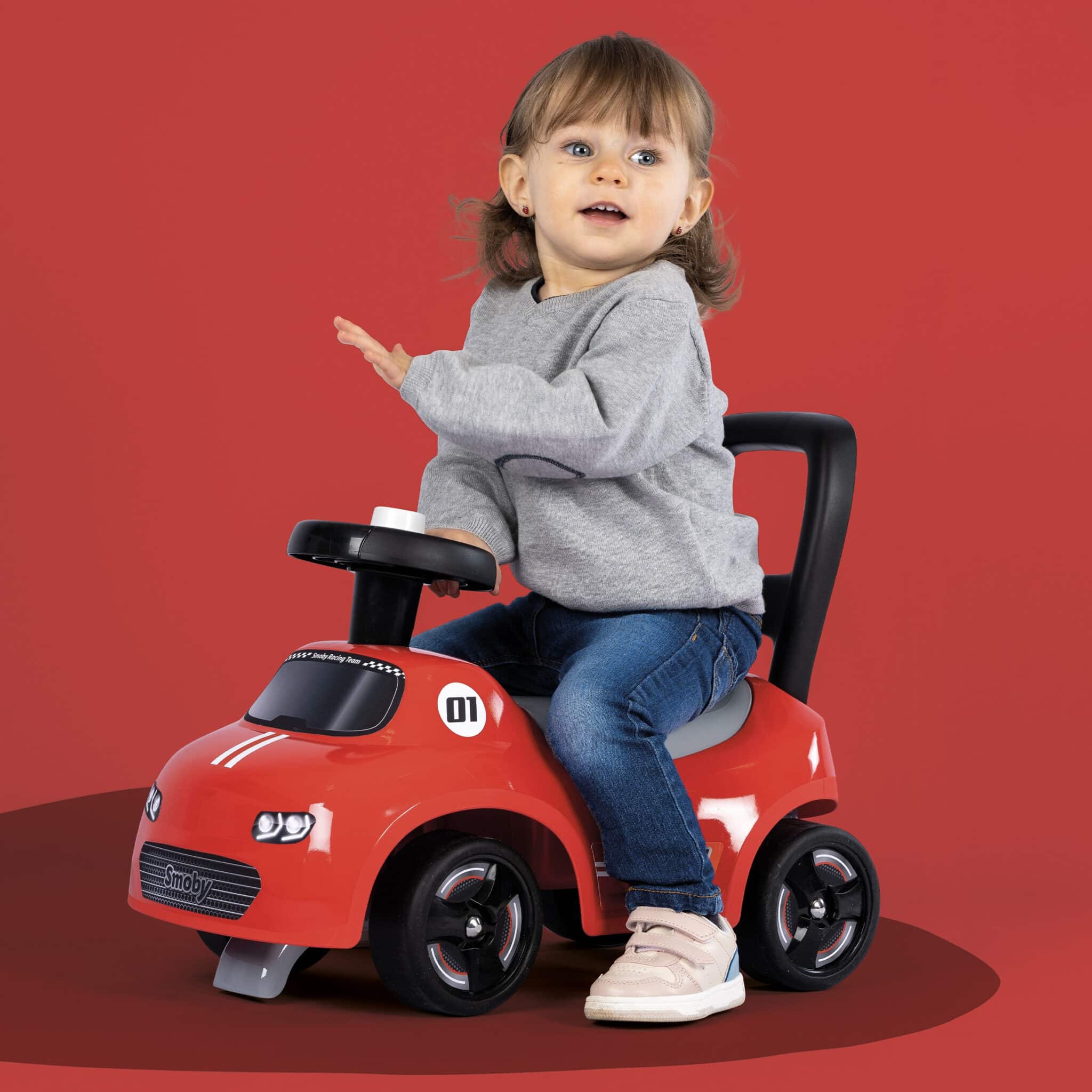 Smoby Czerwony Jeździk z klaksonem Ride-On - 006