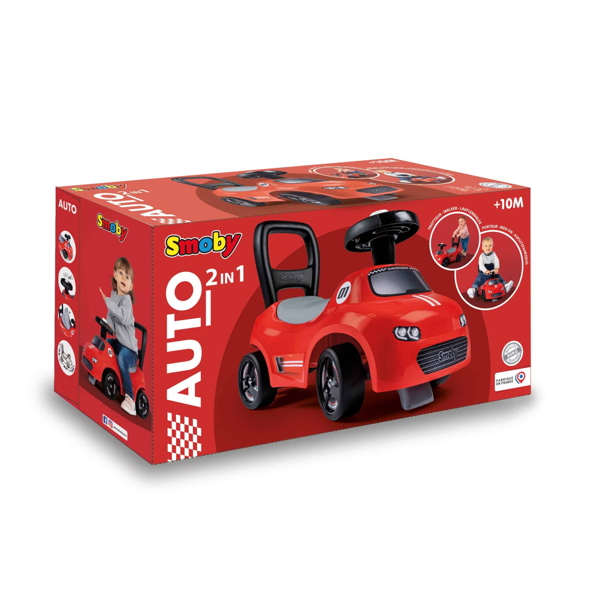 Smoby Czerwony Jeździk z klaksonem Ride-On - 008