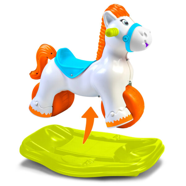 FEBER Interaktywny Bujany Konik 2w1 – Jeździk Biegowy - 002