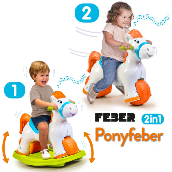 FEBER Interaktywny Bujany Konik 2w1 – Jeździk Biegowy - 007