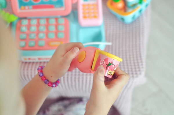 WOOPIE Kasa Sklepowa Dla Dzieci Skaner Waga Mikrofon + 24 Akc. - 009