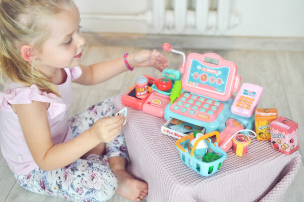 WOOPIE Kasa Sklepowa Dla Dzieci Skaner Waga Mikrofon + 24 Akc. - 010