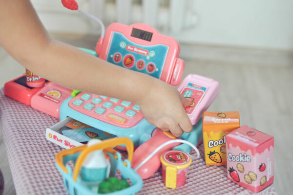 WOOPIE Kasa Sklepowa Dla Dzieci Skaner Waga Mikrofon + 24 Akc. - 011