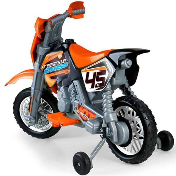 FEBER Motocykl Cross Pomarańczowy na Akumulator 6V dla Dzieci - 003