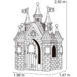 FEBER Ogromny pałac księżniczki Super Palace Domek Ogrodowy - 006