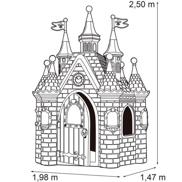 FEBER Ogromny pałac księżniczki Super Palace Domek Ogrodowy - 006