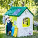 FEBER Domek ogrodowy Eco Karmnik Segregacja Odpadów Imitacja Panelu Słonecznego - 004