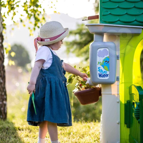 FEBER Domek ogrodowy Eco Karmnik Segregacja Odpadów Imitacja Panelu Słonecznego - 005