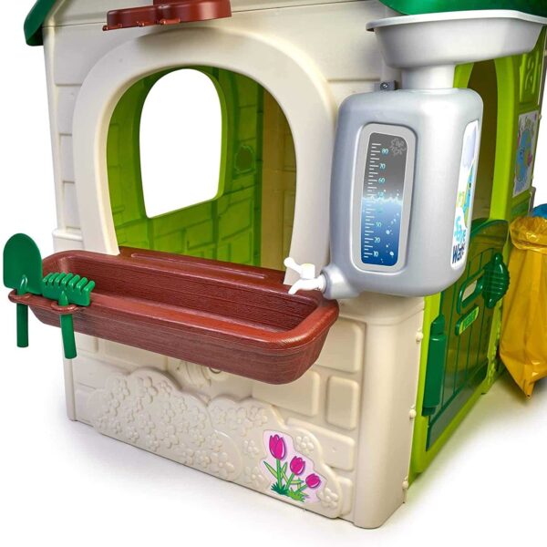 FEBER Domek ogrodowy Eco Karmnik Segregacja Odpadów Imitacja Panelu Słonecznego - 009