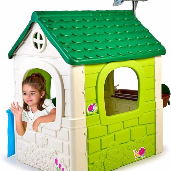 FEBER Domek ogrodowy Eco Karmnik Segregacja Odpadów Imitacja Panelu Słonecznego - 011