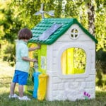 FEBER Domek ogrodowy Eco Karmnik Segregacja Odpadów Imitacja Panelu Słonecznego - 013