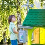 FEBER Domek ogrodowy Eco Karmnik Segregacja Odpadów Imitacja Panelu Słonecznego - 014