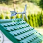 FEBER Domek ogrodowy Eco Karmnik Segregacja Odpadów Imitacja Panelu Słonecznego - 015