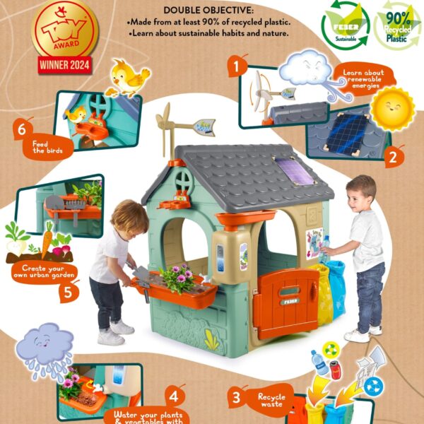 FEBER Domek ogrodowy Recycle Eco Segregacja Odpadów Zielona Energia - 016