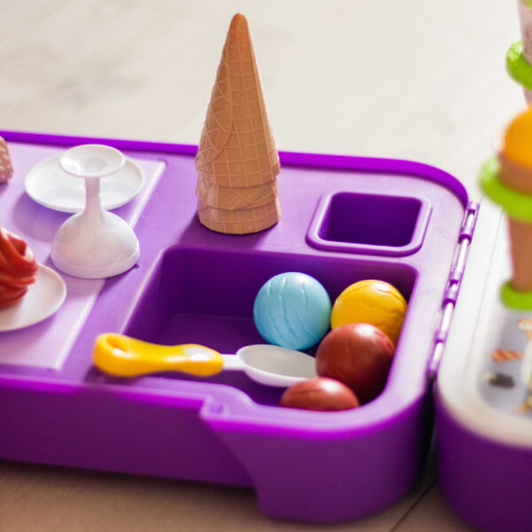 Lodziarnia sklepik kuchnia 3w1 walizka 62 elementy 3+ - WOOPIE - 009