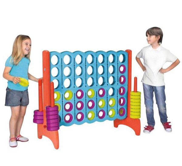 FEBER Gra Logiczna Strategiczna do Ogrodu Domu 4 Kółka w Linii Rzędzie Mega 4 in Line - 001