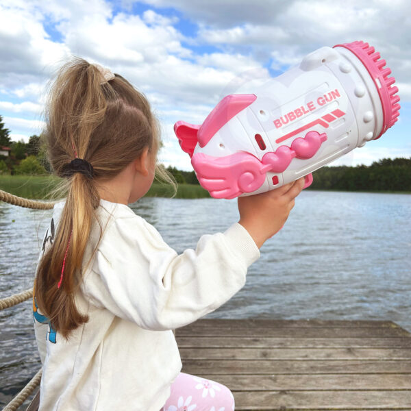 WOOPIE Pistolet do Robienia Baniek Mydlanych 91 Otworów Różowy - 004