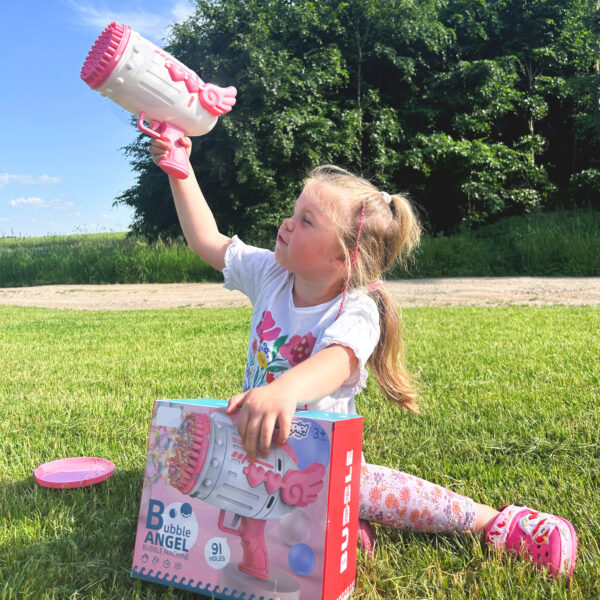 WOOPIE Pistolet do Robienia Baniek Mydlanych 91 Otworów Różowy - 008