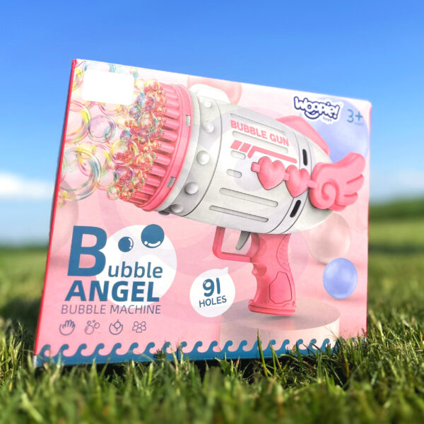WOOPIE Pistolet do Robienia Baniek Mydlanych 91 Otworów Różowy - 009