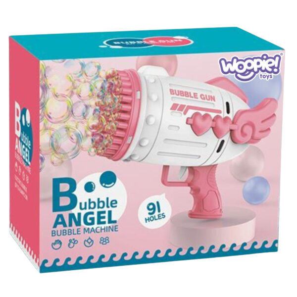 WOOPIE Pistolet do Robienia Baniek Mydlanych 91 Otworów Różowy - 013