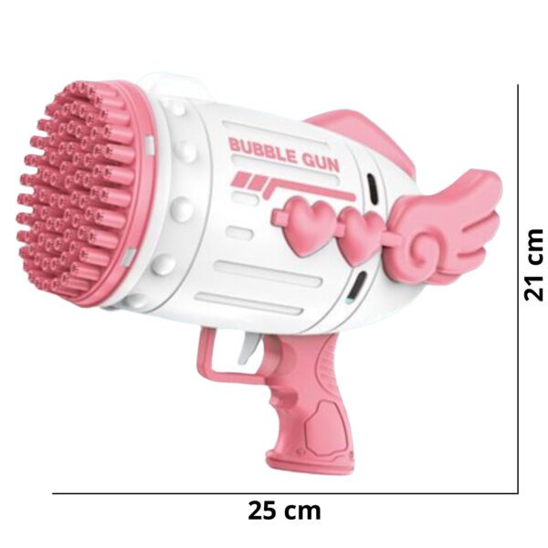 WOOPIE Pistolet do Robienia Baniek Mydlanych 91 Otworów Różowy - 014