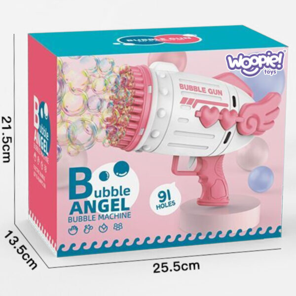 WOOPIE Pistolet do Robienia Baniek Mydlanych 91 Otworów Różowy - 015