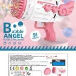 WOOPIE Pistolet do Robienia Baniek Mydlanych 91 Otworów Różowy - 016