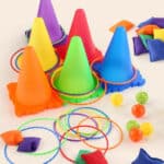 Zręcznościowa Gra Ogrodowa 3w1 Woopie – Tor Przeszkód i Rzuty Montessori 3+ - 003