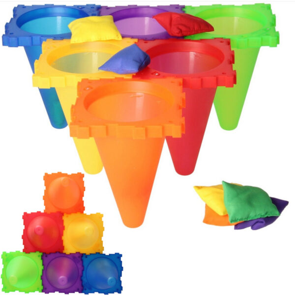 WOOPIE Zestaw Gra Ogrodowa 3w1 Rzut do Celu Pachołki Obręcze Woreczki 30 el. - 007