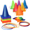 WOOPIE Zestaw Gra Ogrodowa 3w1 Rzut do Celu Pachołki Obręcze Woreczki 30 el. - 008