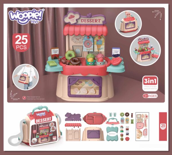 WOOPIE Cukiernia Lodziarnia Walizka 3w1 Torba 25 el. - 006