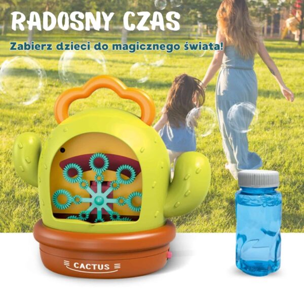 WOOPIE Interaktywny Kaktus Maszyna do Baniek Mydlanych - 010