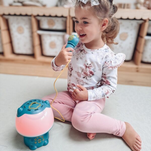 Lampka RGB głośnik Bluetooth karaoke dla dzieci fioletowa - Woopie - 005