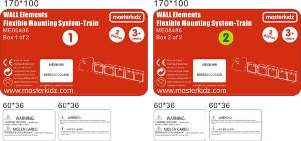 Rama Ścienna Pociąg na 5 Tablic Masterkidz Flex – System Montessori - 006
