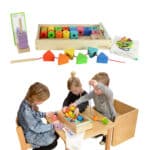 Drewniana Przeplatanka Sznurowanka XL Masterkidz – Tablica Montessori - 001