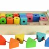 Drewniana Przeplatanka Sznurowanka XL Masterkidz – Tablica Montessori - 004