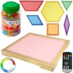 Edukacyjny Panel Świetlny LED Masterkidz – Mozaika 140 el. Montessori STEM - 001