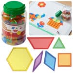 Edukacyjna Mozaika Geometryczna Tangram 140 el. Masterkidz Montessori - 001