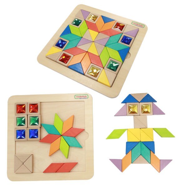 export MASTERKIDZ Układanka Mozaika Nauka Kolorów i Kształtów Tangram Montessori
