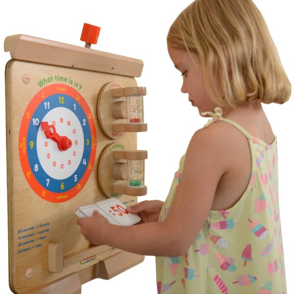 Edukacyjny Zegar Ścienny Masterkidz – Drewniany Panel Sensoryczny Flex STEM