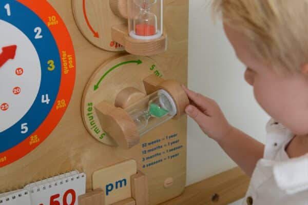 Edukacyjny Zegar Ścienny Masterkidz – Drewniany Panel Sensoryczny Flex STEM - 005