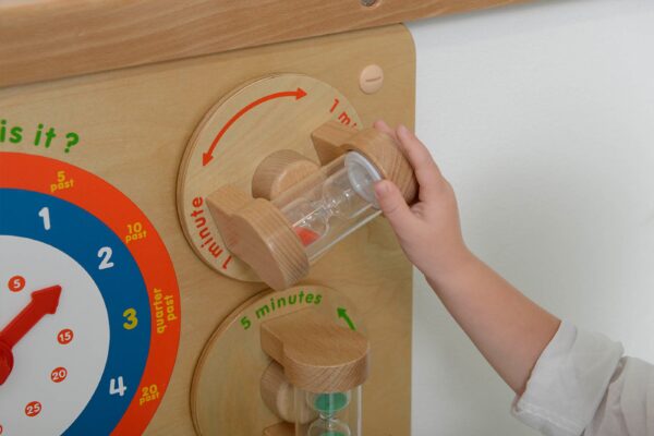 Edukacyjny Zegar Ścienny Masterkidz – Drewniany Panel Sensoryczny Flex STEM - 006