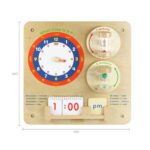 Edukacyjny Zegar Ścienny Masterkidz – Drewniany Panel Sensoryczny Flex STEM - 007