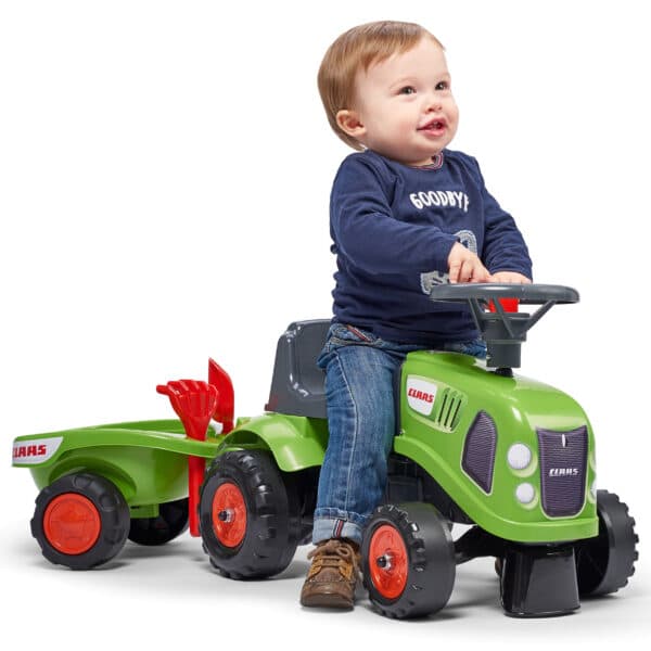 FALK Traktorek Baby Claas Zielony z Przyczepką + akc. od 1-3 lat - 011
