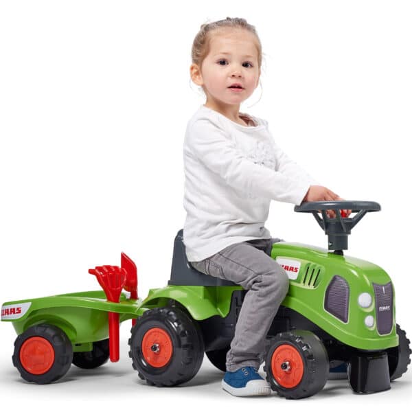 FALK Traktorek Baby Claas Zielony z Przyczepką + akc. od 1-3 lat - 013