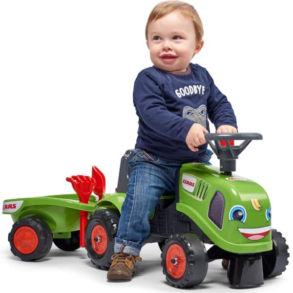 FALK Traktorek Baby Claas Zielony z Przyczepką + akc. od 1-3 lat - 014