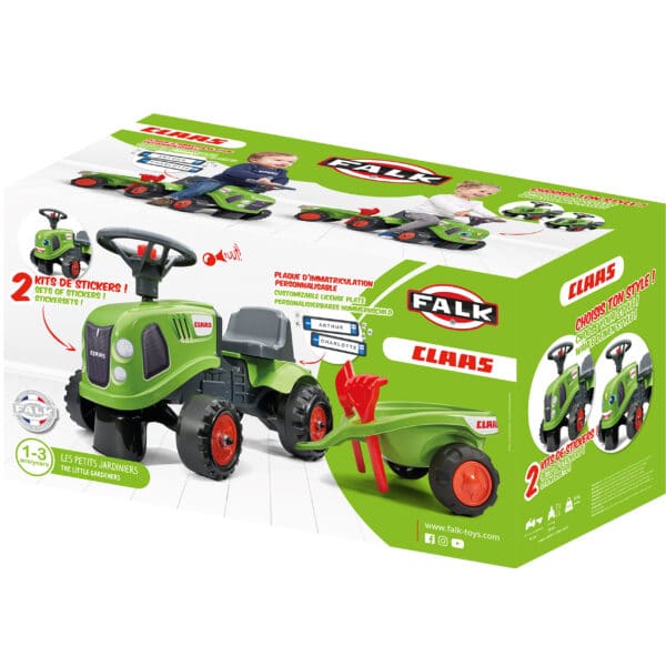 FALK Traktorek Baby Claas Zielony z Przyczepką + akc. od 1-3 lat - 016